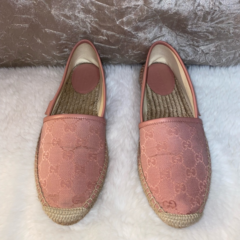 Gucci GG canvas espradilles flats